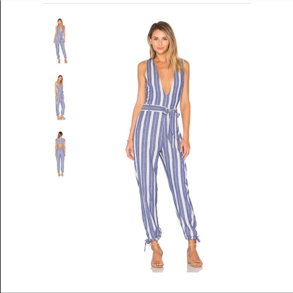 Tularosa blue and white stripped jumpsuit